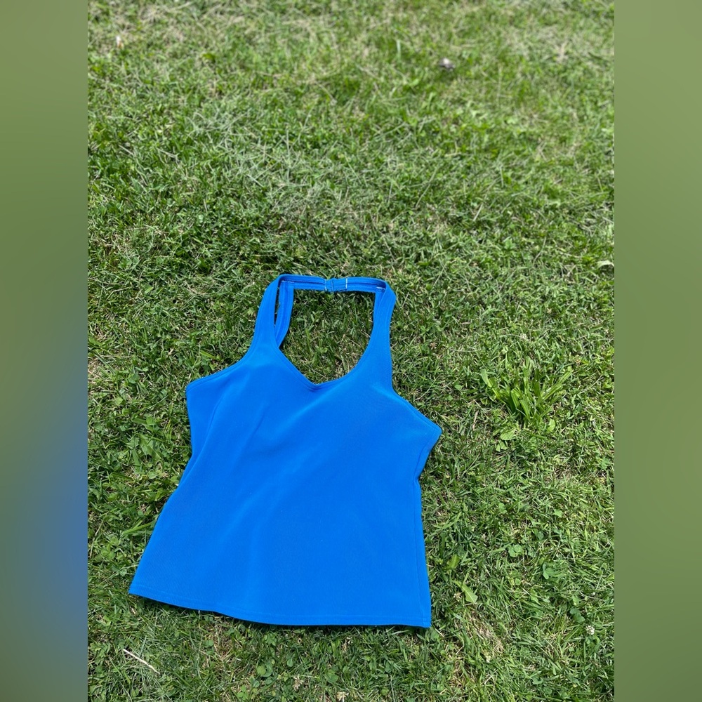Plus size blue tankini vintage